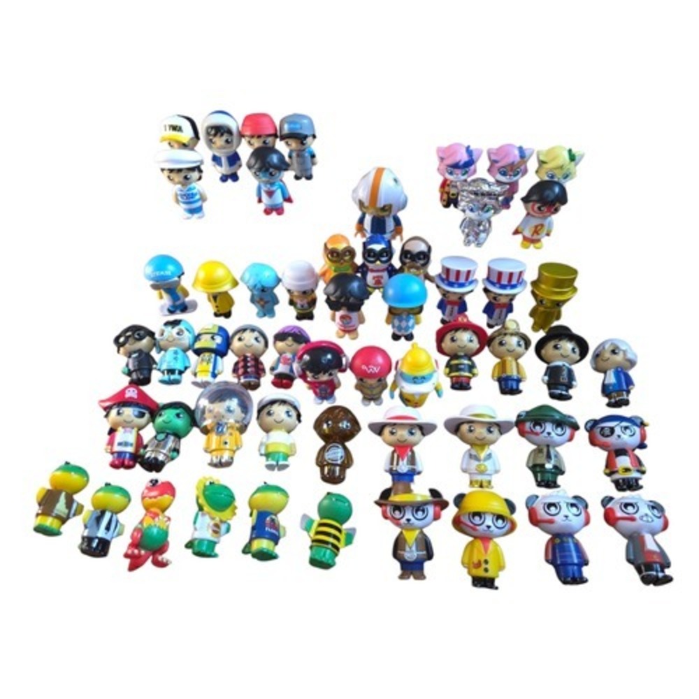 Ryan's World Assorted Figures Lot of 55 Characters Penguins, Lizards, Bears+
